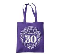 Dead Set Studio Borse regalo per 30° compleanno, in tela, idea per donne nate nel 1995, borsa termica per donna di 30 anni, Viola, 10 L