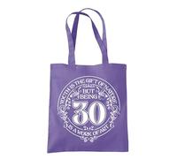 Dead Set Studio Borse regalo per 30° compleanno, in tela, idea per donne nate nel 1995, borsa termica per donna di 30 anni, Viola, 10 L