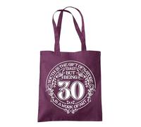 Dead Set Studio Borse regalo per 30° compleanno, in tela, idea per donne nate nel 1995, borsa termica per donna di 30 anni, prugna, 10 L