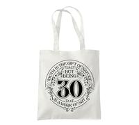 Dead Set Studio Borse regalo per 30° compleanno, in tela, idea per donne nate nel 1995, borsa termica per donna di 30 anni, Naturale, 10 L