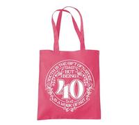 Dead Set Studio Borse regalo per il 40° compleanno, in tela, idea per donne nate nel 1985, borsa termica per donna di 40 anni, Rosa lampone., 10 L