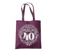 Dead Set Studio Borse regalo per il 40° compleanno, in tela, idea per donne nate nel 1985, borsa termica per donna di 40 anni