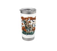 Dead Stired Still Spooky Funny Skeleton Halloween Vintage Bicchiere termico in acciaio inox doppia parete