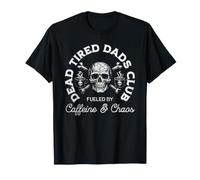 Dead Tired Dads Club papà Caffeina Addict Fathers Maglietta