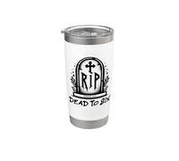 Dead to Sin - Romans 6:11 Christian Faith Graffiti Bicchiere termico in acciaio inox doppia parete