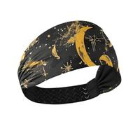 Dead Witch Broomstick Nero Giallo Fasce di raffreddamento per le donne Elastiche fasce sudate per Atletica Sport tennis Tennis Running bandas para el cabello de mujer