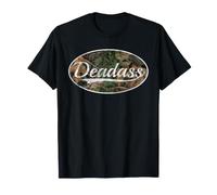 Deadass New York Slang Vintage Camouflage Design Maglietta