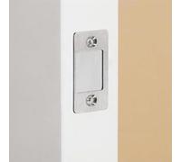 DeadBolt - Piastra di ripresa per telai a bordi stretti e fori grandi, progettata per risolvere il disallineamento del fermo della porta e migliorare la funzionalità di blocco (1 pezzo, nero e viti)