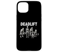 Deadlift Fit Skeletons & Zombies Divertente Allenamento Halloween Palestra Custodia per iPhone 15 Plus