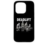Deadlift Fit Skeletons & Zombies Divertente Allenamento Halloween Palestra Custodia per iPhone 15 Pro