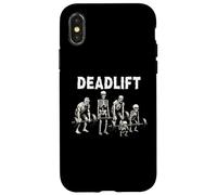 Deadlift Fit Skeletons & Zombies Divertente Allenamento Halloween Palestra Custodia per iPhone X/XS