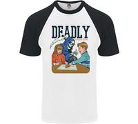 Deadly Giochi Ouija Board per Bambini Grim Reaper DA UOMO S/S Baseball T-Shirt