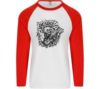 Deadly Portafoglio Chitarra Chitarrista Rock Metal Punk Uomo L/S Baseball