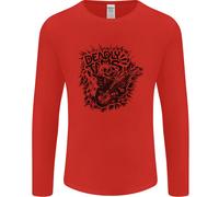 Deadly Tams Chitarra Chitarrista Rock Metal Punk Uomo Manica Lunga T-Shirt