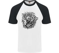 Deadly Tams Chitarra Chitarrista Rock Metal Punk Uomo S/S Maglietta Baseball