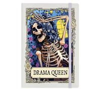 Deadly Tarot RIP - Taccuino con copertina rigida, formato A5, motivo: The Drama Queen, colore: panna