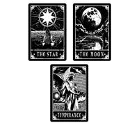 Deadly Tarot - The Star, The Moon & Temperance Piccolo Tin Sign Set