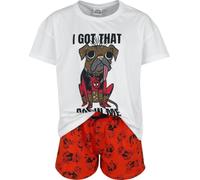 Deadpool 3 - Dogpool - I Got That Dog in Me Donna Pigiama Bianco/Rosso 100% Cotone Relaxed