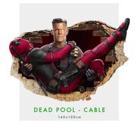DeadPool and Cable - Adesivi murali parete 3D wall sticker cameretta bimbi