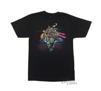 Deadpool E Cable 80's Marvel Comics T-Shirt Uomo Adulto Nero Cotone Manica Corta