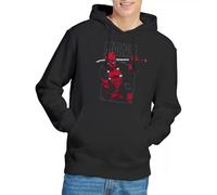 Deadpool Felpa con Cappuccio Unisex Marvel Sword, Nero, M