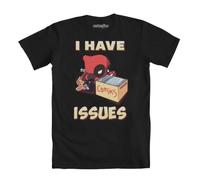 DEADPOOL Ho Problemi Maglietta Nera Kawaii Marvel Comics S-2XL