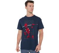Deadpool Maglietta Unisex Flash Icon, Blu Navy, L