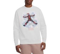 Deadpool Marvel Christmas Snow Angel Sweatshirt, White Maglia di Tuta, Bianco, XXL Unisex-Adulto