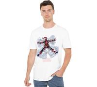 Deadpool Marvel Christmas Snow Angel T Shirt, White, Bianco, 5XL Unisex-Adulto