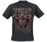 Deadpool Maximum Effort Uomo T-Shirt Nero M 100% Cotone Regular