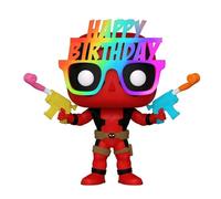Deadpool Pop Marvel Vinile Figura 30th Birthday Occhiali Deadpool 9 Cm Funko