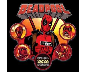 Deadpool Quadrato Calendario 2026, Compleanno, Natale, Regalo, Official Prodotto