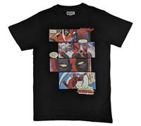 Deadpool T Shirt Comic Strip Nuovo Ufficiale Marvel Nero
