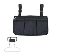 DeaHea Borsa per spondine letto con portabicchieri Custodia per telefono 4 tasche Borsa organizer per anziani Adulti Sicurezza Letto Assist Rail Medical Bed Support Bar Mobility Assistant Handle Bars