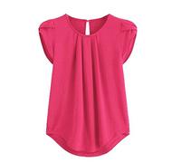 Deal of The Day Prime Today Bluse Donna Eleganti Bianche Camicia Manica Corta Cotone Maglietta Crop Top Donna Maglia Ultimo Dell'Anno Donna Camicette Donna Eleganti Curvy T Shirt Offerta Donna