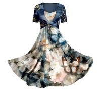 Deal of The Day Prime Today Vestito Estivo Colorato Abiti da Spiaggia Donna Abito Cerimonia Fiori Abito Fiori Elegante Vestiti Estivi Donna Aderenti Vestiti Estivi Donna 2024 Cotone Buy Again