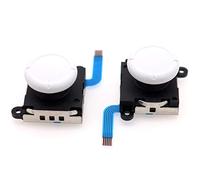 Deal4GO Set di 2 pulsanti di ricambio per joystick analogico Joy-con per Nintendo Switch/Switch Lite, correzioni alla deriva (bianco)