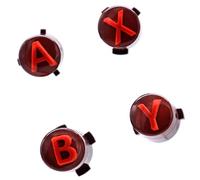 Deal4GO Set di pulsanti ABXY in plastica di ricambio per Xbox One S & X & Elite Controller Button Mod [ROSSO]