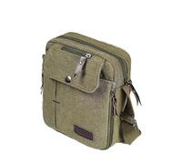 dealcase da Uomo, Casual Tela Piccola Borsa Messenger Bag Petto Borsa da Viaggio con Tracolla, Multitasche, Borsetta a Tracolla Borse Piccolo Satchel Borsa da Viaggio Leggero, Vintage Kaki Kimly Cage