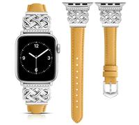 DEALELE Cinturino compatibile con Apple Watch da 49 mm, 46 mm, 42 mm, 45 mm, 41 mm, 44 mm, 40 mm, 38 mm, in morbida pelle lucida, per iWatch serie 11/10/9/8/7/6/5/4/3/SE/Ultra da donna, 38mm/40mm/41mm