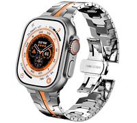 DEALELE Cinturino compatibile con iWatch 38 mm, 42 mm, 40 mm, 44 mm, 41 mm, 45 mm, 49 mm, spirito d'acqua, in acciaio inox e metallo, per Apple Watch Series 8/7/6/5/4/3/SE/donna, 42mm/44mm/45mm/49mm,