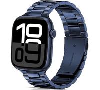 DEALELE Cinturino compatibile con iWatch da 42 mm, 41 mm, 40 mm, 38 mm, senza spazi vuoti, in acciaio inossidabile, cinturino di ricambio per Apple Watch Series 10/9/8/7/6/5/4/3/SE, unisex, blu