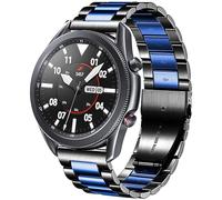 DEALELE Cinturino compatibile con Samsung Galaxy Watch 46 mm / Galaxy Watch 3 45 mm, 22 mm Cinturino di ricambio in acciaio inossidabile per Huawei Watch 4/4 Pro / 3/3 Pro / GT4 / GT3 46 mm, nero-blu