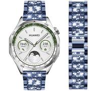 DEALELE Cinturino Compatibile con Samsung Gear S3 Frontier/Classic/Galaxy Watch 46mm / Galaxy 3 45mm / Huawei Watch 3 / GT2 46mm, Bracciale di Ricambio in Metallo Strass Diamante 22mm, Blu