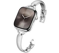 DEALELE Cinturino di ricambio compatibile con Apple Watch 49 mm, 46 mm, 42 mm, 45 mm, 41 mm, 44 mm, 40 mm, 38 mm, sottile, a forma di D, per iWatch Series 10/9, 8/7, 6/5, 4/3, SE/Ultra da uomo, 38mm