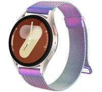 DEALELE Cinturino di ricambio compatibile con Huawei Watch GT5 Pro 42 mm / GT5 41 mm / GT4 41 mm / Garmin Venu 3S / Fossil Donna Gen 6, 18 mm in acciaio inox maglia milanese magnetica cinturino di
