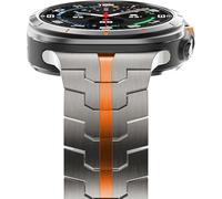 DEALELE Cinturino di ricambio compatibile con Samsung Galaxy Watch 8 40 mm/44 mm/8 Classic 46 mm, senza spazi vuoti, stile meccanico, Iron Man, in acciaio inossidabile, cinturino di ricambio per donne