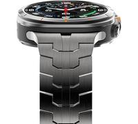 DEALELE Cinturino di ricambio compatibile con Samsung Galaxy Watch 8 40 mm/44 mm/8 Classic 46 mm, senza spazi vuoti, stile meccanico, Iron Man, in acciaio inossidabile, cinturino di ricambio per donne