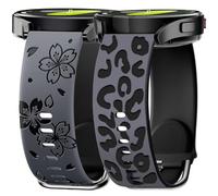 DEALELE Cinturino inciso compatibile con Samsung Galaxy Watch 7 / FE / 6/6 Classic / 5/5 pro / 4/4 classic / 3 41 mm, 20 mm morbido leopardato fiori stampa cinturino in silicone per Huawei GT3 42 mm