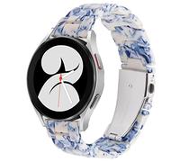 DEALELE Compatibile con Samsung Galaxy Watch 6/6 Classic / 5/5 PRO / 4/4 Classic / 3 41mm / Active 2, Cinturino di Ricambio in Resina Colorata per Huawei GT2 42mm / GT3 42mm, Porcellana Blu e Bianca